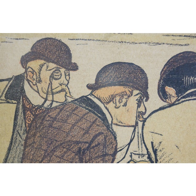 Antique Gil Blas French Belle Époque Newspaper Advertising Framed Steinlen 23" - Set of 4 For Sale - Image 17 of 18