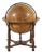 19th Century Italian Heavily Foxed Globe on Wood Stand For Sale