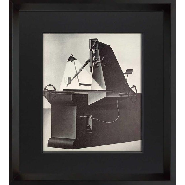 Modern Konrad Klapheck "La Méree" Deckled and Framed Lithograph Ltd. Ed. No.12 For Sale - Image 3 of 5