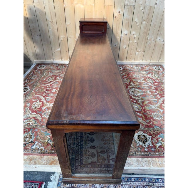 Brown Art Deco Shop Counter Display Case in Mahogany-Stained Wood, 1920s For Sale - Image 8 of 10