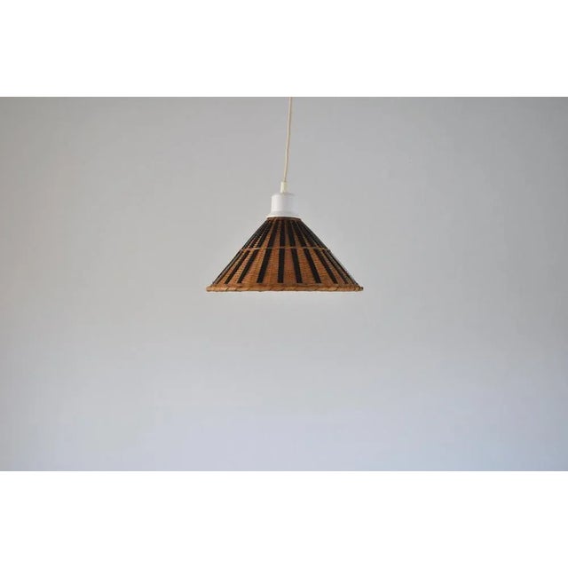 Vintage Scandinavian Rattan Pendant, 1960s For Sale - Image 3 of 12