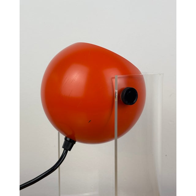 Space Age Orange Spot Light with Acrylic Stand, 1970s For Sale - Image 10 of 16