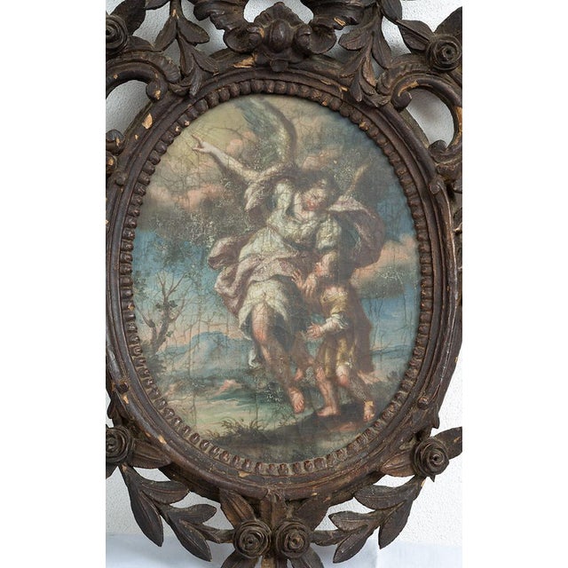 Solimena School Artist, Religious Scenes, 18th Century, Oil on Canvases, Framed, Set of 2 For Sale - Image 3 of 6