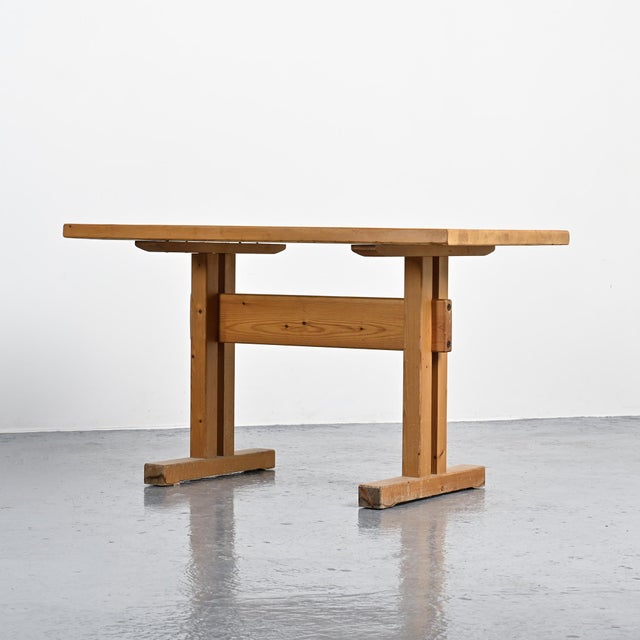 Pine Dining Table for Les Arcs, France, 1970s For Sale - Image 4 of 13