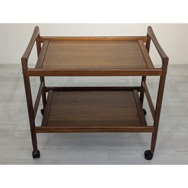 Vintage Danish Teak Bar Cart from Dyrlund, 1960s For Sale - Image 12 of 16