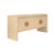 Contemporary Matthew Izzo Home Colt Natural Grasscloth Four Door Buffet With Cerused Oak Handles For Sale - Image 3 of 6