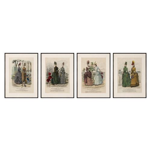 Journal des Dames et des Demoiselles, French Fashion Prints Parisian Ladies and Children, 1887, Paper, Set of 4 For Sale - Image 9 of 9