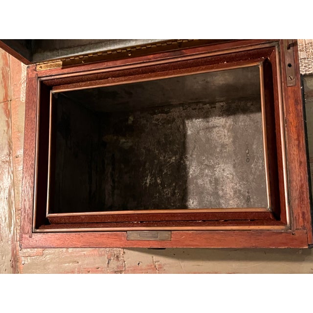 Vintage Alfred Dunhill of London Burlwood Humidor With Marquetry Inlay For Sale In West Palm - Image 6 of 9