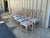Gustavian Style Cerused Dining Chairs in New Blue & White Linen Set of 8 For Sale - Image 12 of 15