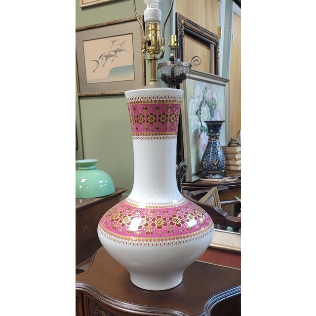 Ceramic 1960s Mid Century Modern Bavarian Tischvase Lamps - Pair For Sale - Image 7 of 11