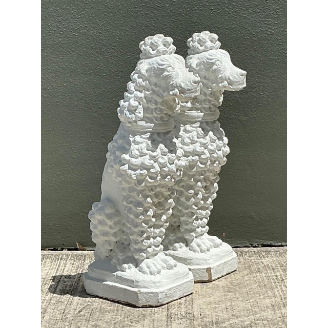 Vintage Cement French Poodle Figures For Sale - Image 14 of 18