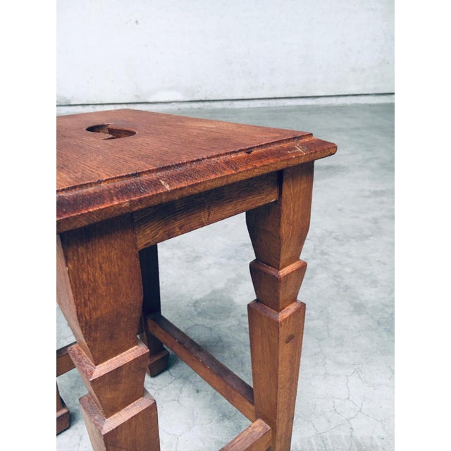 Set of Dutch Art Deco S Handle Stools, 1930s For Sale - Image 3 of 18