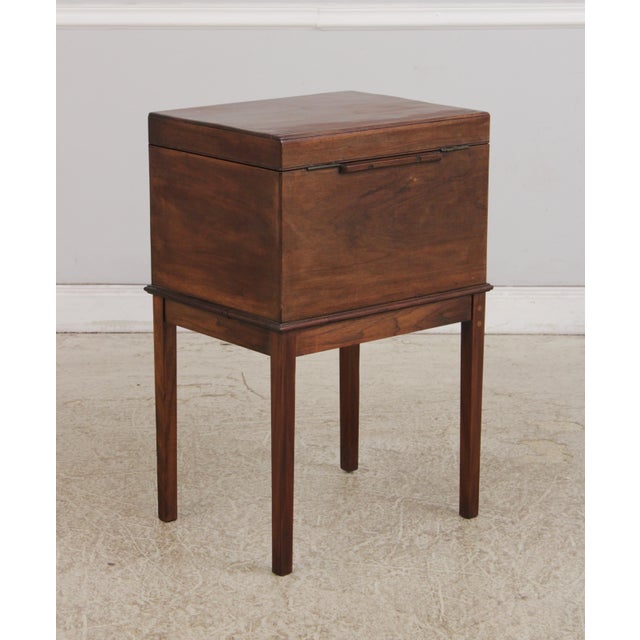 Early 19th Century Antique Early 19th C. Flame Walnut Wine Cellarette on Stand For Sale - Image 5 of 14