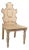 Mid 20th Century Mid-Century Hand-Carved Tyrolean Style Side Chair in Bleached Oak For Sale