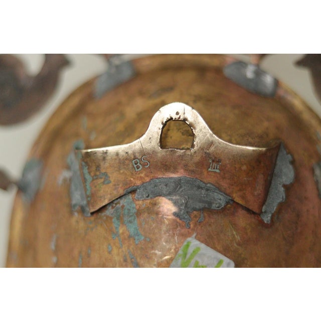Antique Swedish Arts & Craft Copper & Brass Sconces, Set of 2 For Sale - Image 15 of 16