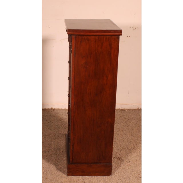 19th Century Walnut Wellington Chest of Drawers For Sale - Image 9 of 13