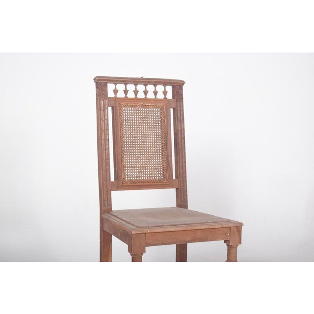 Dining Chair with Cane Backrest, 1890 For Sale - Image 6 of 10