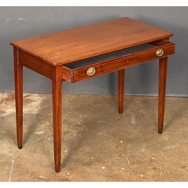 Traditional English Writing Table or Desk of Mahogany From the Edwardian Era For Sale - Image 3 of 11