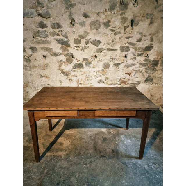 Rustic Antique Early 20th Century French Oak Dining Table, 1890s For Sale - Image 3 of 17