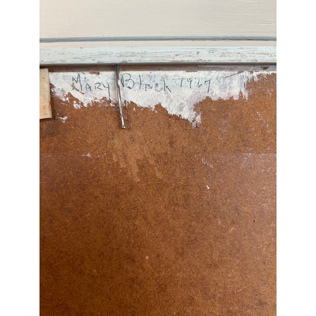 Jacobean Vintage 1967 Floral Still Life Oil Painting by Mary Black – Signed & Dated – Framed For Sale - Image 3 of 12