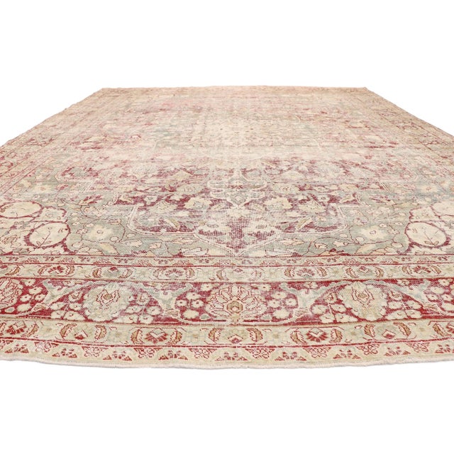 Antique Persian Tabriz Rug - 11'11 x 14'09 For Sale In Dallas - Image 6 of 10