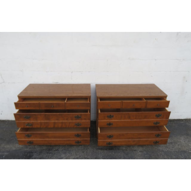 American Ethan Allen Small Dressers Large Nightstands Bedside Tables a Pair 6288 For Sale - Image 3 of 18