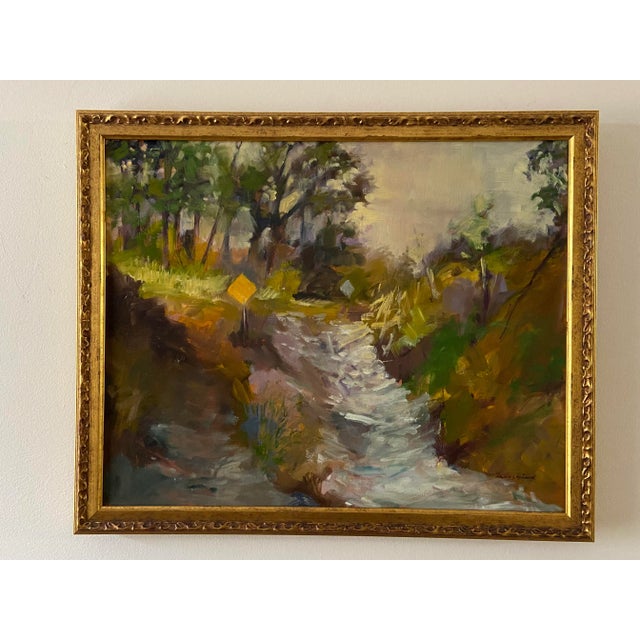 Contemporary Original Plein Air Rural Missouri Landscape Oil Painting by Marina Movshina, Framed For Sale - Image 4 of 4