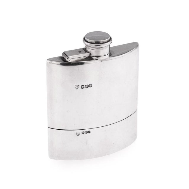 Vintage 20th Century English Silver Hip Flask, Sheffield, 1932 For Sale - Image 11 of 11