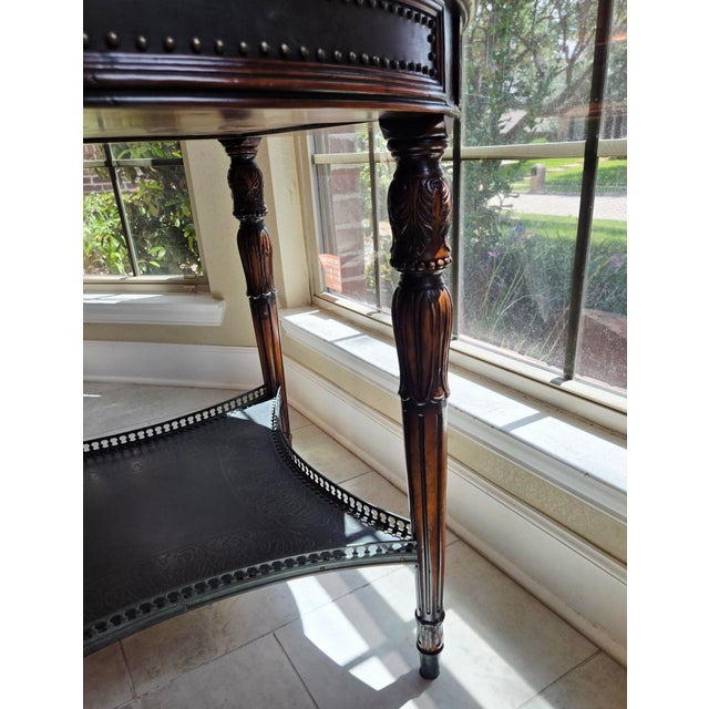 Theodore Alexander Side Table With Metal Top, Metal Bottom, and Drawer For Sale - Image 11 of 14