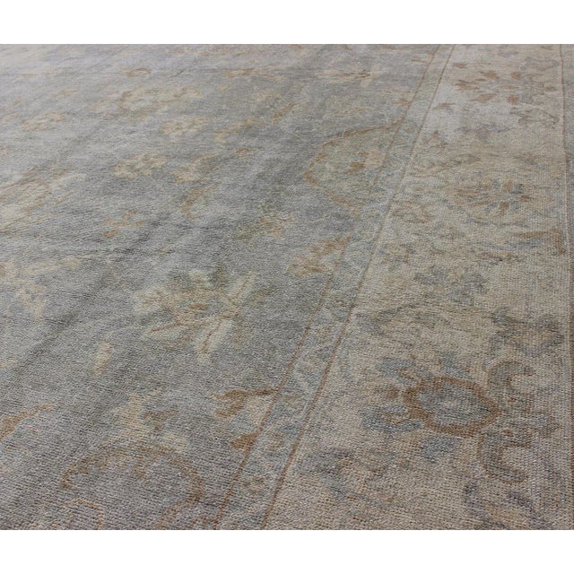 Textile Large Turkish Oushak Rug by Keivan Woven Arts 10'10 X 15'5 For Sale - Image 7 of 10