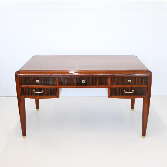 Brown 20th Century Fine Art Deco Desk, France. For Sale - Image 8 of 8
