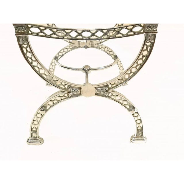 Regency Stool with X Frame For Sale - Image 6 of 8