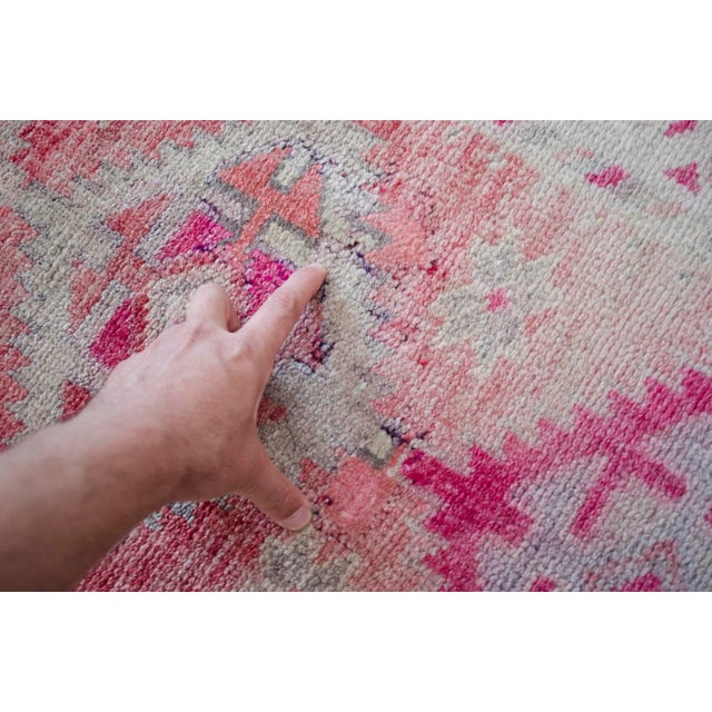 1970s Pink Kurdish Herki Hand-Knotted Distressed Runner For Sale - Image 12 of 12