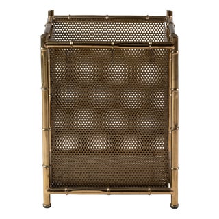 Patinated Brass Umbrella Stand, 1940s For Sale