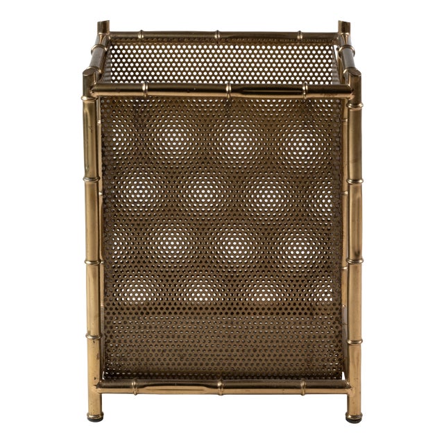 Patinated Brass Umbrella Stand, 1940s For Sale