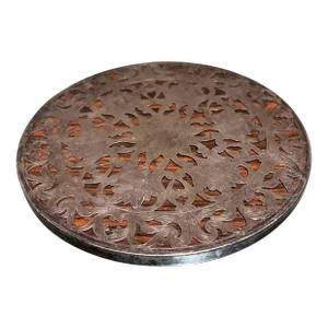1950s Web Sterling Silver Embellished Trivet Hot Plate