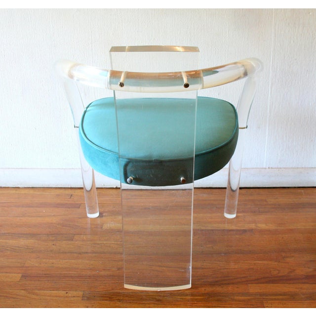 Mid-Century Modern 1960s Mid Century Modern Charles Hollis Jones Style Lucite Arm Chair For Sale - Image 3 of 3