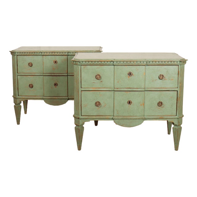 Swedish Breakfront Commodes, Set of 2 For Sale