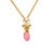 Contemporary Conch Pearl Diamond 18k Yellow Gold Drop Pendant Necklace For Sale - Image 3 of 7