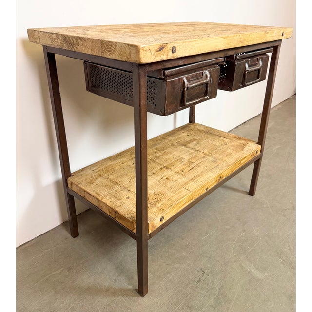 Vintage Industrial Worktable, 1960s For Sale - Image 10 of 18