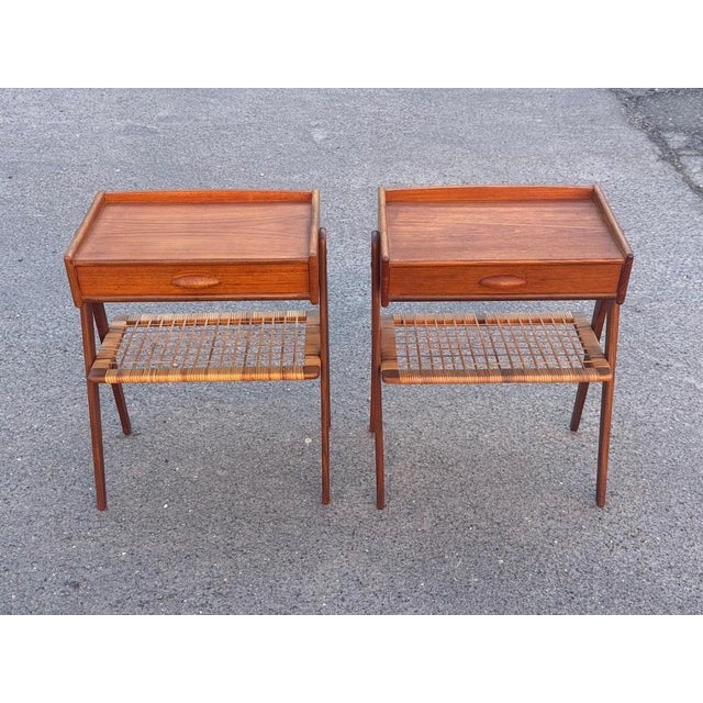 Brown Mid-Century Danish Nightstands by Søren Rasmussen, 1960s, Set of 2 For Sale - Image 8 of 18