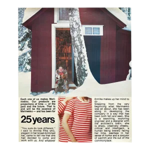 1970s 25th Anniversary Marimekko Poster With Annika Piha