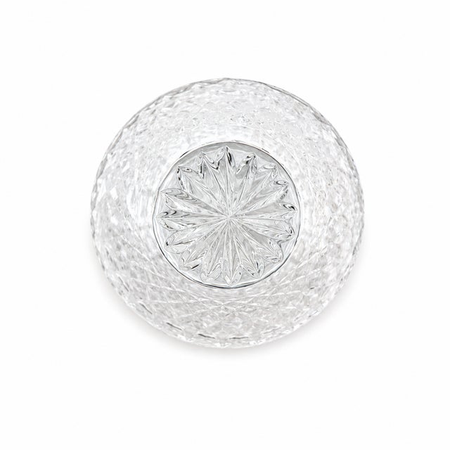 Elegant vintage Waterford Crystal ship’s decanter in the Glandore pattern, introduced in 1976. The classic low, broad...