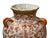 Vintage Oriental Orange Red Floral Baluster Shape Porcelain Art Vase For Sale - Image 10 of 13