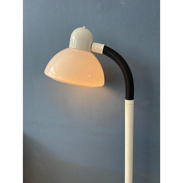 Vintage Space Age White Mushroom Floor Lamp from Dijkstra For Sale - Image 3 of 11