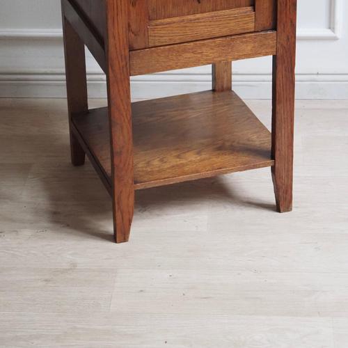 Antique Slim Bedside Table with Marble Top, France, 1900 For Sale - Image 4 of 12