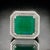 Natural Emerald Diamond Ring Size 6.25 14k W Gold 13.14 TCW Certified For Sale - Image 13 of 18