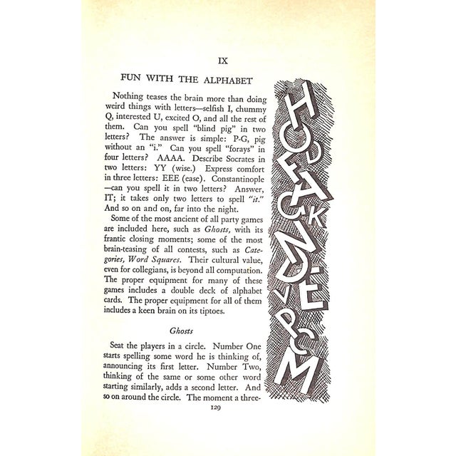 "Let's Have a Good Time Tonight: An Omnibus of Party Games" 1938 Goddard, Gloria and Wood, Clement For Sale In New York - Image 6 of 8