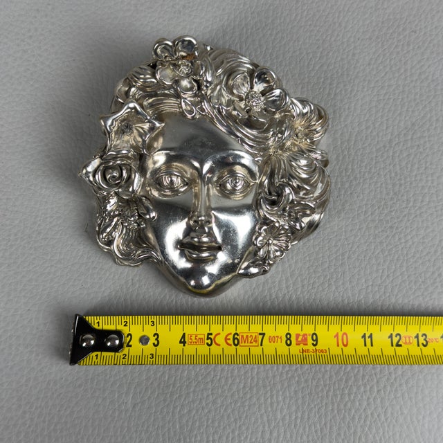 The Four Seasons Wall Mask Sculptures in 925 Silver, 1970s, Set of 4 For Sale - Image 10 of 11