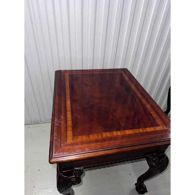 Late 20th Century Thomasville Mahogany End Tables – Chippendale Ball & Claw – Matched Pair For Sale - Image 10 of 12